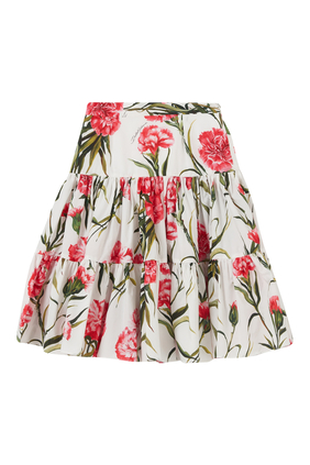 Happy Garden Carnation Maxi Skirt